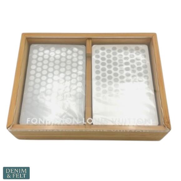 Louis Vuitton Fondation Silver Playing Cards Set in Wood Box – Sealed NEW RARE - Picture 3 of 13